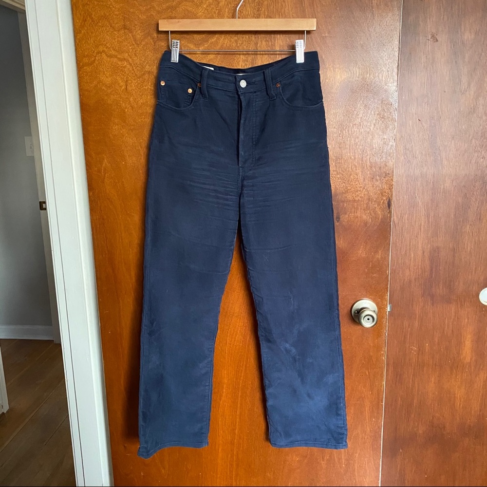 Levi’s Premium Navy Blue Corduroy Ribcage Straight